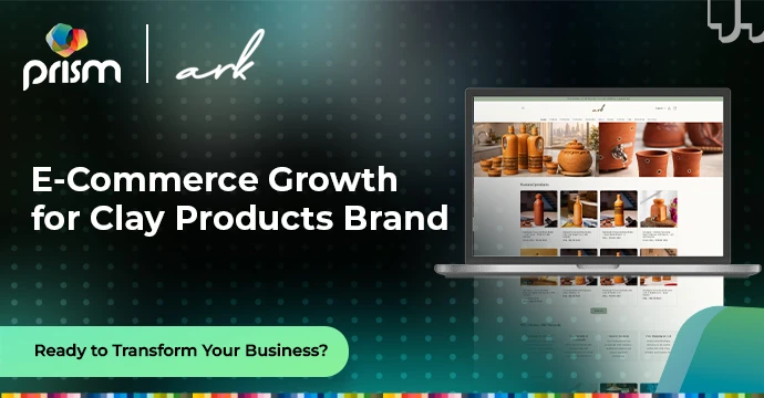 E-commerce growth case study for Ark clay products brand showing online store design, product listings, and digital growth strategy